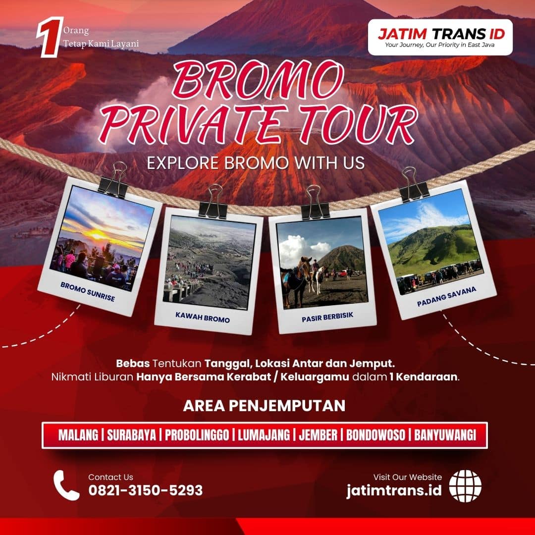 Paket wisata private trip bromo dengan jatim trans id